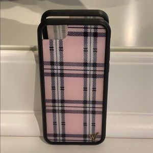 iPhone 7/8 Pink Plaid Wildflower Case